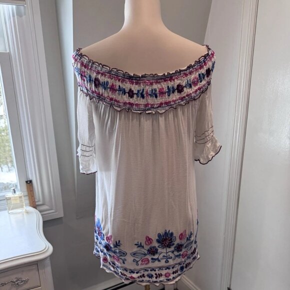 BECCA | Embroidered tank dress swim cover up | Size M/L - Picture 6 of 7